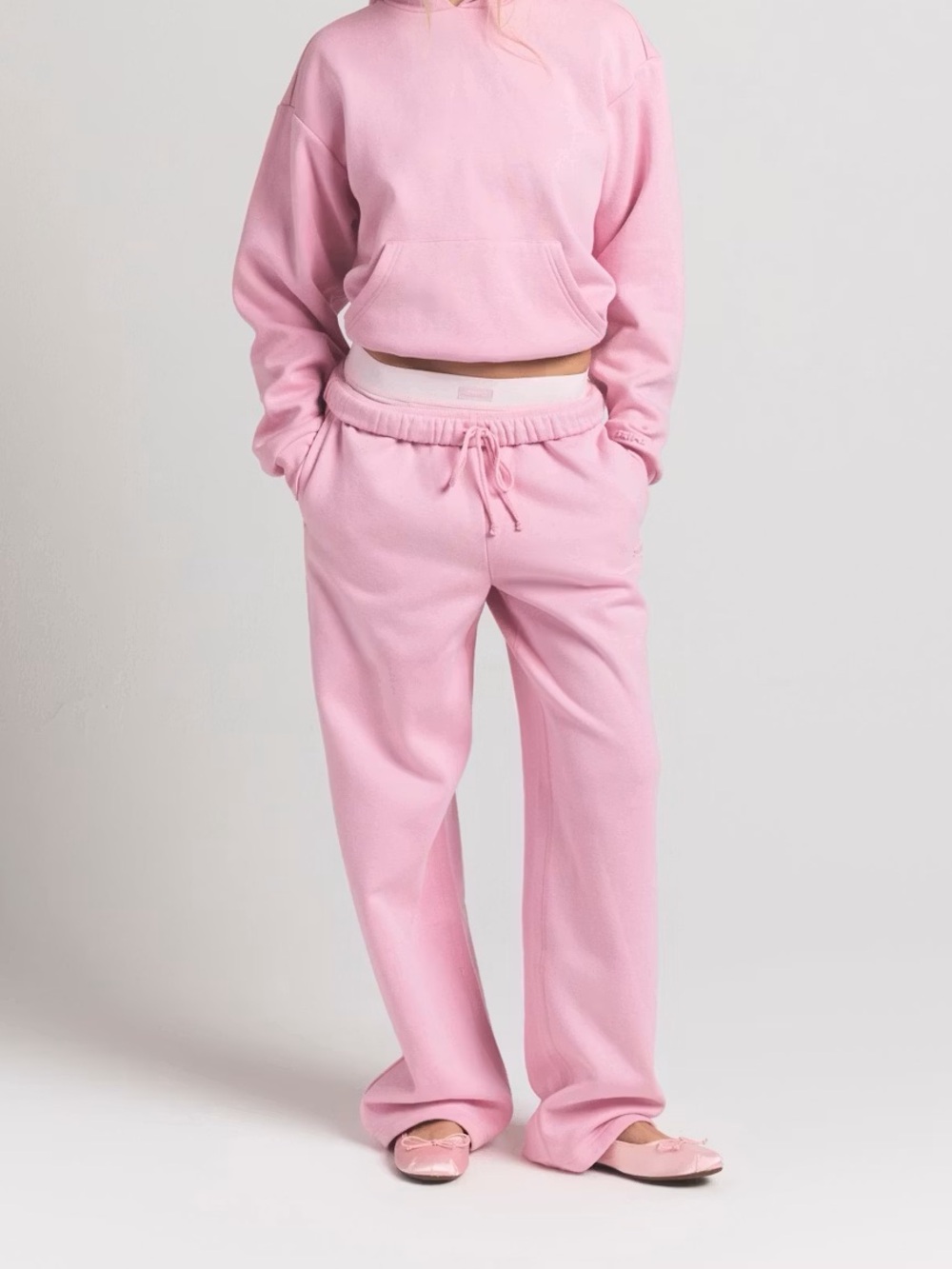 Skims Cotton Fleece Classic Straight Leg Pant